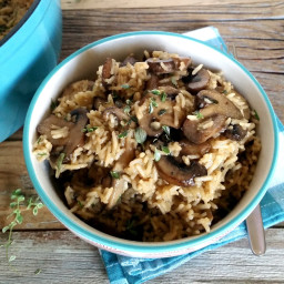 One Pot Basmati Rice and Mushrooms