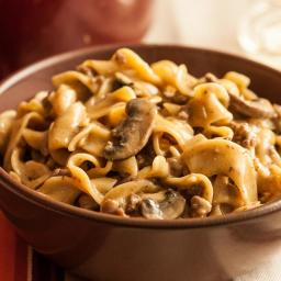 One-Pot Beef Stroganoff with Egg Noodles