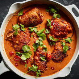 One-Pot Braised Chicken With Coconut Milk, Tomato and Ginger