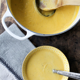 One Pot Butternut Squash and Apple Soup