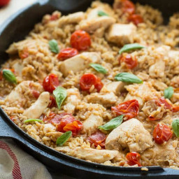 One Pot Caprese Chicken and Rice: 30 Minute Thursday