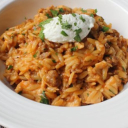One-Pot Chicken and Sausage Orzo Recipe