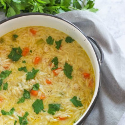 One Pot Chicken Orzo Soup