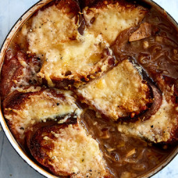 One-Pot French Onion Soup With Porcini Mushrooms