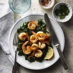 One-Pot Garlicky Shrimp and Spinach