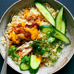 One-Pot Gingery Chicken and Rice With Peanut Sauce