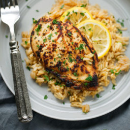 One Pot Greek Chicken and Rice Pilaf
