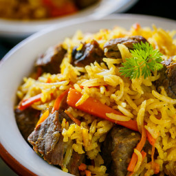 One Pot Meal – Beef Rice Pilaf Recipe (Uzbek Plov)