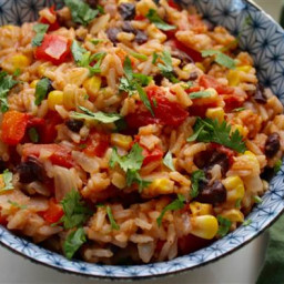 One-Pot Mexican Rice with Black Beans and Corn