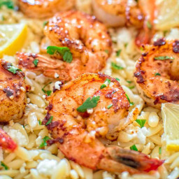 One Pot Orzo with Shrimp and Feta