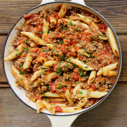 One Pot Penne Bolognese with Fennel Seed