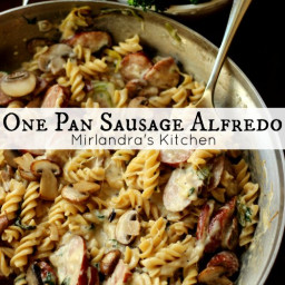 One Pot Sausage Alfredo