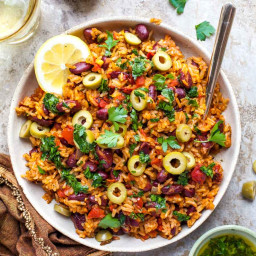 One Pot Spanish Rice and Beans