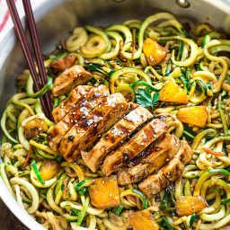 One Pot Teriyaki Chicken Zoodles + Meal Prep