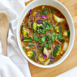 One-Pot Veggie and Soba Noodle Soup