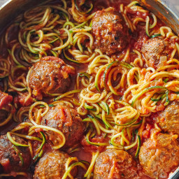 One-Pot Zoodles and Meatballs