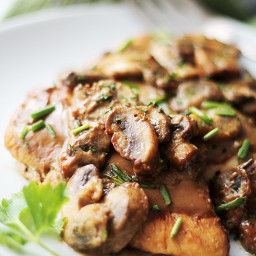 One Skillet Dijon Chicken with Mushrooms and Chives