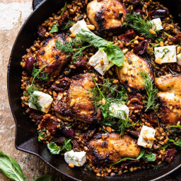 One Skillet, Geek Sun-Dried Tomato Chicken and Farro