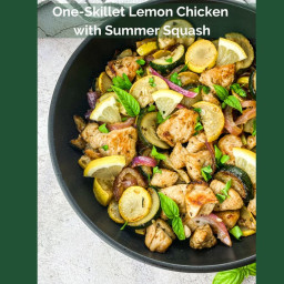 One-Skillet Lemon Chicken with Summer Squash