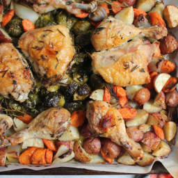 One Pan Roast Chicken with Root Vegetables