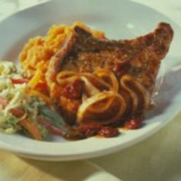 Onion-and-Cherry-Glazed Pork Chops