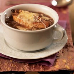Onion Soup with Cheese Crostini