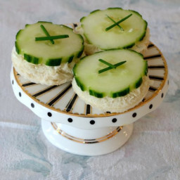 Open Faced Cucumber Tea Sandwiches