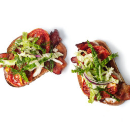 Open-Faced Roasted Tomato BLTs