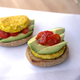 Open-Faced Vegan Breakfast Sandwich