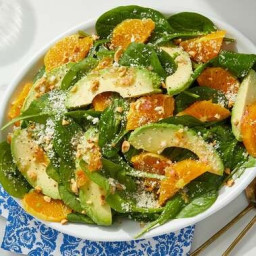 Orange & Avocado Salad with Spinach & Shallot Vinaigrette