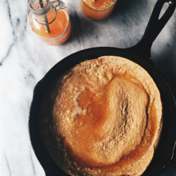 orange and cinnamon dutch baby recipe with honey and Countreau syrup