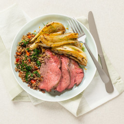 Orange Balsamic Roast Beef and Fennel with Quinoa Pilaf