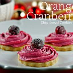 Orange Cranberry Shortbread Cookies