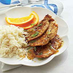 Orange-Ginger Turkey Cutlets with Coconut Rice
