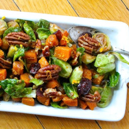 Orange Glazed Brussels Sprouts and Butternut Squash