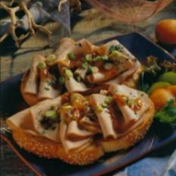 Orange-Grilled Pork Sandwiches with Apricot Sauce