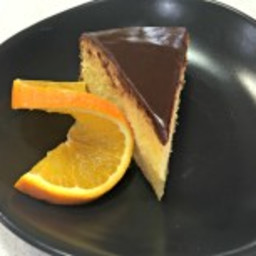 Orange Syrup Cake with Chocolate Ganache