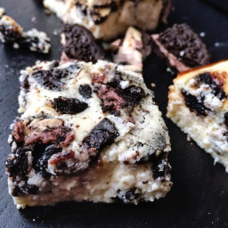 Oreo Peanut Butter Cup Cheesecake Bars