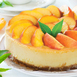 Organic Peaches & Cream Cheesecake