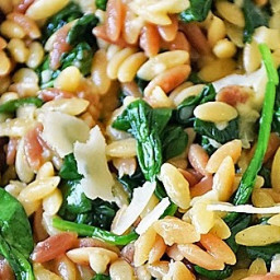 Orzo Pasta with Spinach and Parmesan