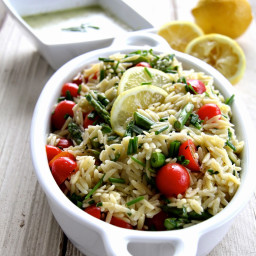 Orzo Salad with Fresh Lemon and Chive Dressing