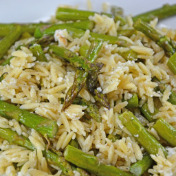 Orzo Salad with Goat Cheese and Asparagus
