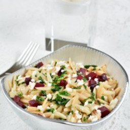 Orzo Salad with Kale, Beets, and Goat Cheese