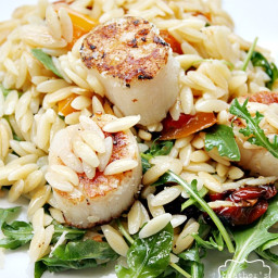 Orzo Salad with Scallops ~adapted from the Yummy Mummy Kitchen
