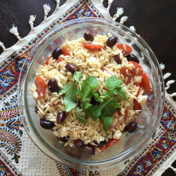 Orzo with Feta, Olives, Tomatoes, and Dill