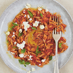 Orzo with Spiced Tomato Sauce and Feta