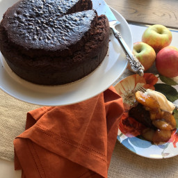 Ottolenghi's Gingerbread Cake with Brandied Apples