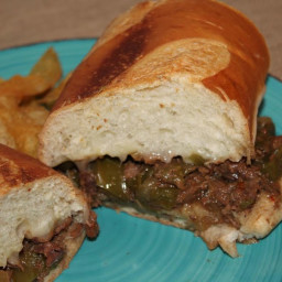 Our Family Crock Pot Philly Cheesesteak Sandwiches
