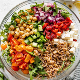Our Favorite Greek Farro Salad {Easy & Healthy!}