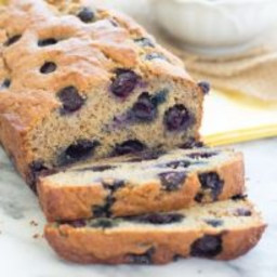Our Favorite Healthy Blueberry Banana Bread {Whole Wheat, Refined Sugar Fre